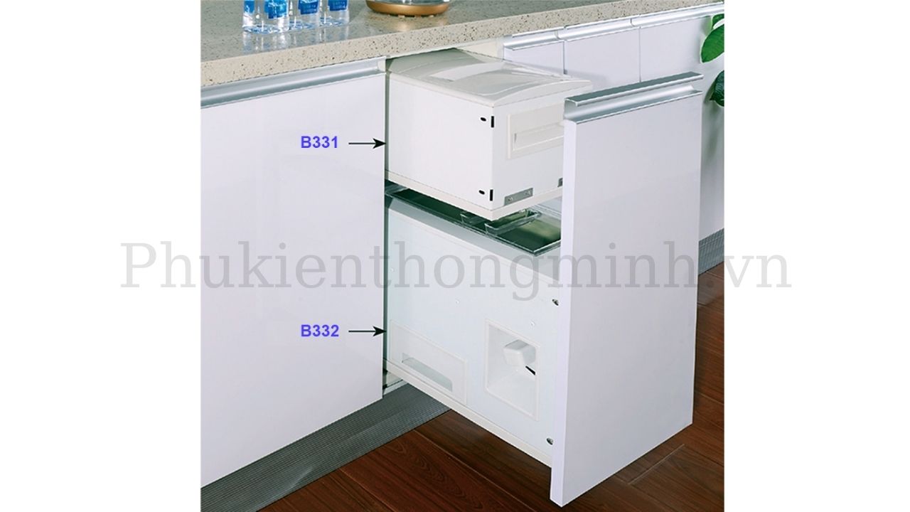 Dòng thùng gạo gắn cánh âm tủ Eurogold B331, B332
