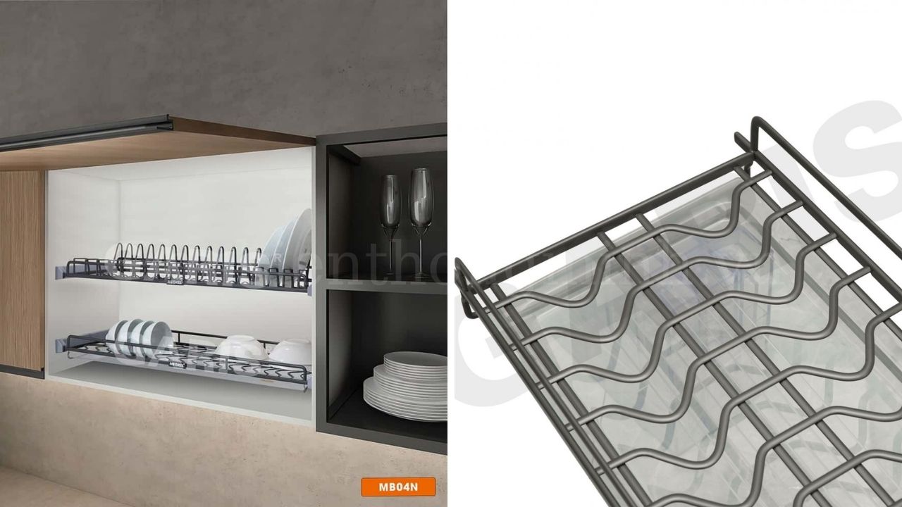 Giá bát cố định 2 tầng thép Garis phủ Nano