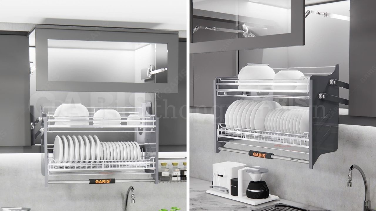 Giá bát nâng hạ Garis GL06C (Mạ Chrome 5 lớp sáng bóng)