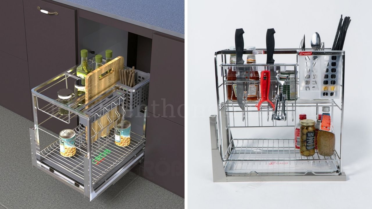 Giá dao thớt inox 201 nan vuông