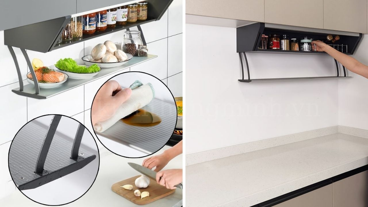 Giá gia vị cố định Eurogold cho tủ bếp trên