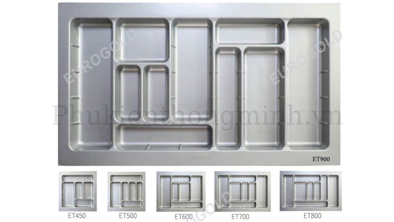 Khay chia nhựa Eurogold ETC màu xám