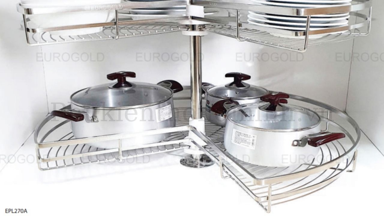Mâm xoay inox 304 Eurogold mở 3/4 EPL270A