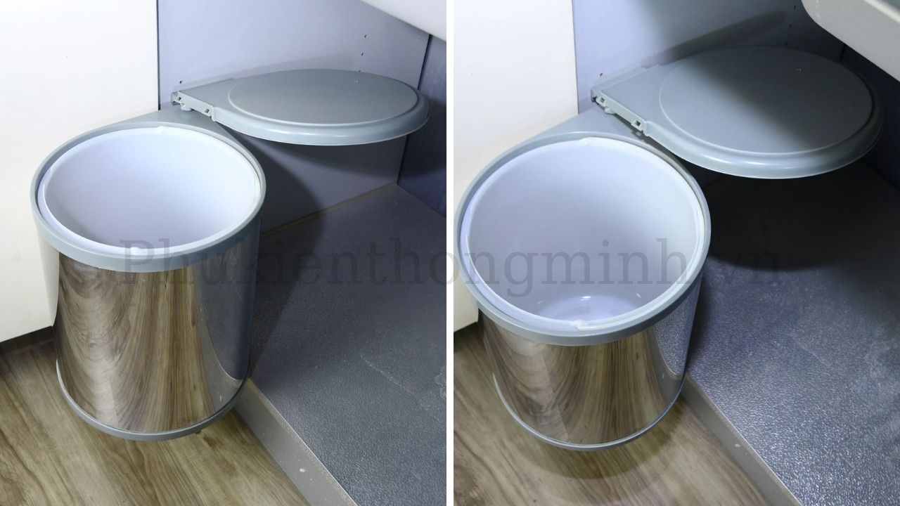 Thùng Rác Gắn Cánh Âm Tủ 1 Ngăn Eurogold