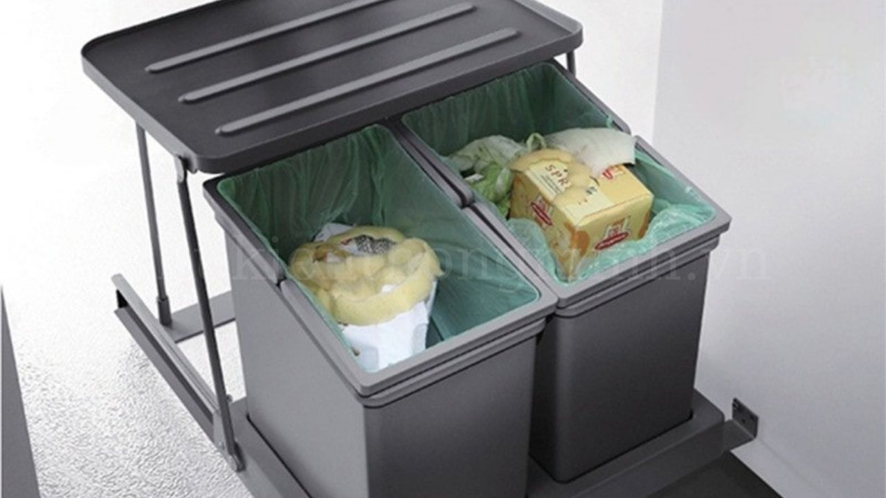 Thùng rác âm tủ 2 ngăn Eurogold