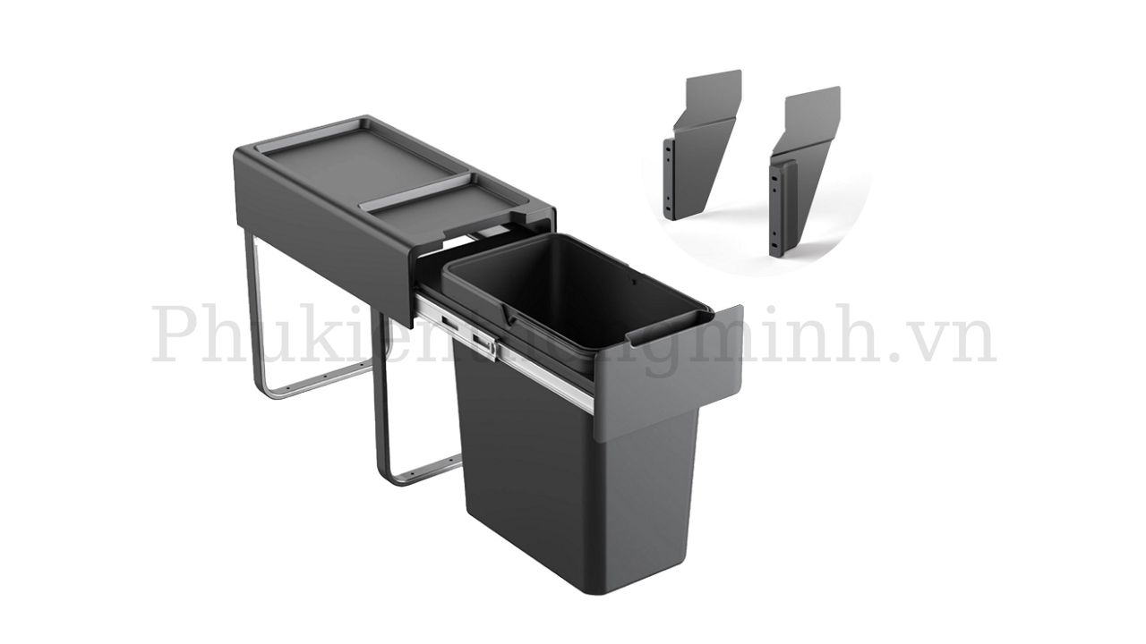 Thùng rác gắn cánh giảm chấn Eurogold BR300