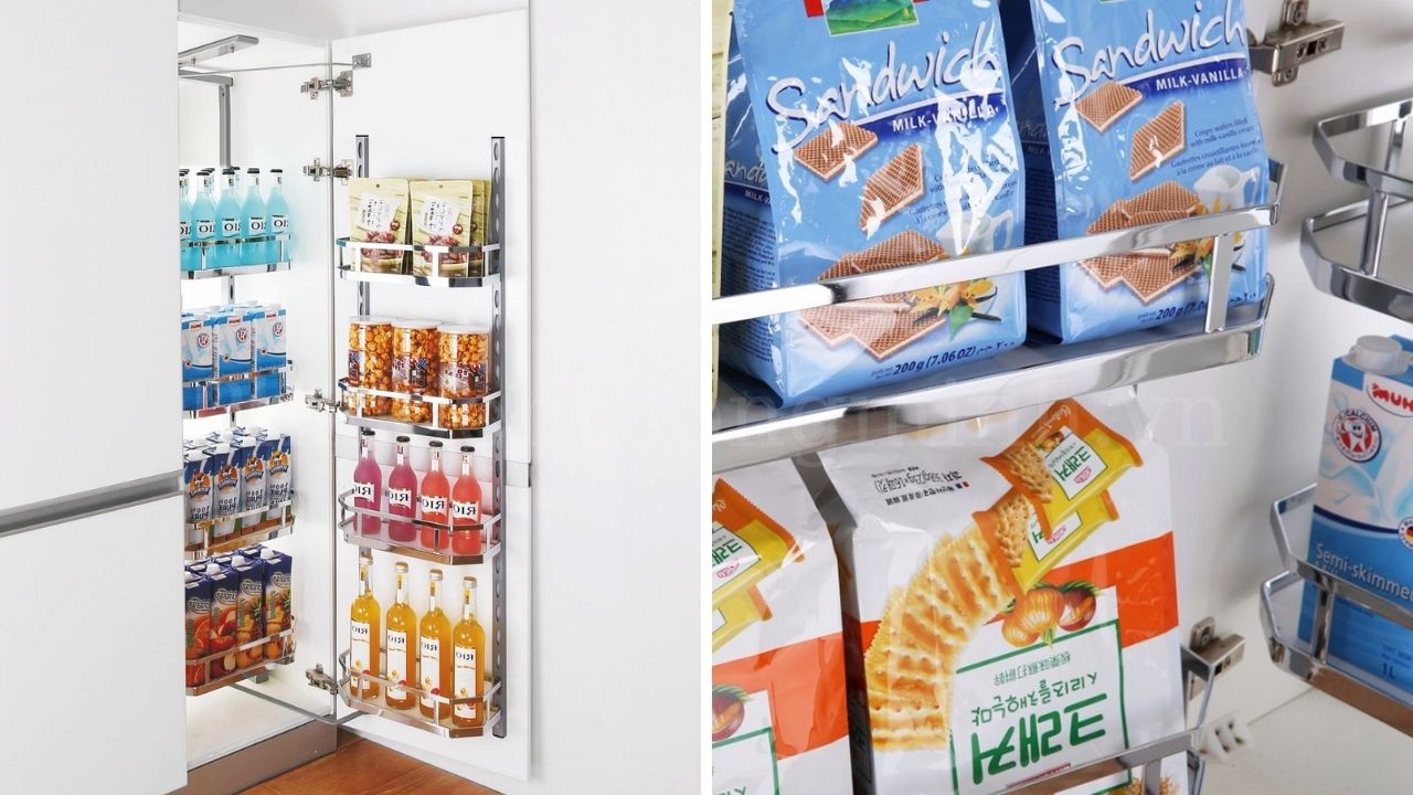 Tủ đồ khô 4 tầng cánh mở Eurogold chất liệu thép mạ