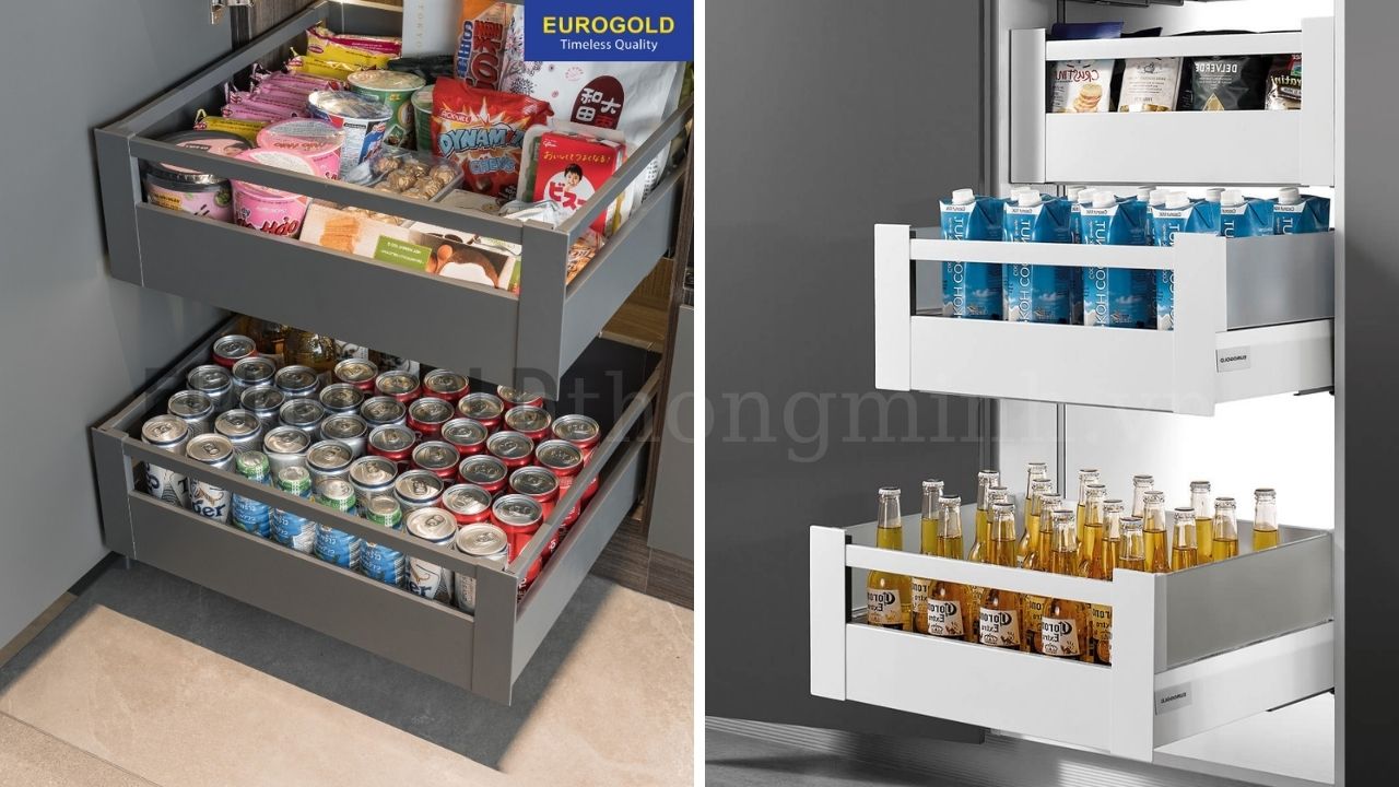 Tủ đồ khô 4 tầng độc lập Eurogold - Giải pháp giúp căn bếp luôn ngăn nắp